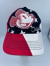 Disney Parks Mickey Mouse Hat Cap Red White Blue Flag Patriotic Disney World - £9.36 GBP