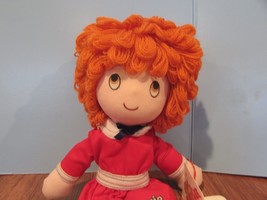 1982 Applause Little Orphan Annie Doll 12&quot; Soft Body with Orange Yarn Ha... - $18.00