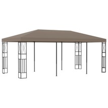 Gazebo 236.2&quot;x118.1&quot; Taupe Fabric - $6,313.57 MXN