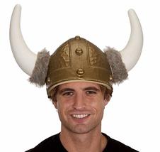 Jacobson Hat Company Men&#39;s Viking Helmet with Horns and Fur, Gold, One Size - $14.99