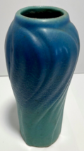 Vintage Artus Van Briggle Art Pottery Vase w/Shaded Blue Swirl Design – SIGNED! - £130.38 GBP
