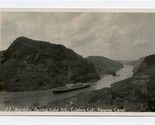 SS Mongolia Passing Gold Hill Culebra Cut Panama Canal Real Photo Postcard - $37.62