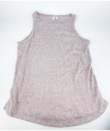 Hello Mello Cuddleblend Rib Knit Pink Womens Tank Small Sleeveless - $9.74