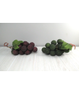 Vintage Purple Green GRAPES Sugar Beaded Grape Clusters Lot 2 - £16.40 GBP