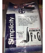 HEALTHY HOME SIMPLICITY ULTRAFILTRATION VACUUM BAGS FOR EUREKA F &amp; G - $25.75 CAD