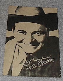 1950&#39;s Carnival Arcade Card Western Movie Star Tex Ritter - $6.00