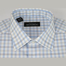 Men Mondego 100% Cotton Dress Sport Classic Business shirt sn100 blue checker image 2