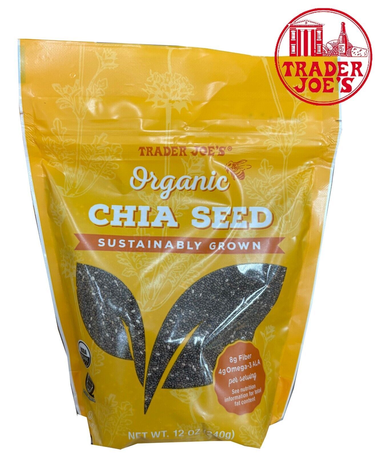 Trader Joe&#39;s Organic Chia Seeds, 12 oz (340 g) - $13.56
