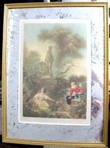 ARTHUR L COX Original 1924 Fragonard Framed Mezzotint SIGNED The Pursuit 20&quot; x 1 - £201.23 GBP