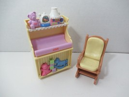 Fisher Price loving family dollhouse baby musical changing table rocking chair - £9.77 GBP