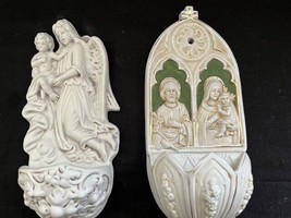 Antique ceramic holy water containers - £70.34 GBP