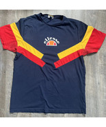 Ellesse Apparel Retro Womens T Shirt Size Large Blue Navy Red Yellow Blo... - £10.16 GBP