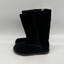 Circo Boots Womens   Knee High Tall Winter Flat Black Leather Pull On size 1 - £9.47 GBP