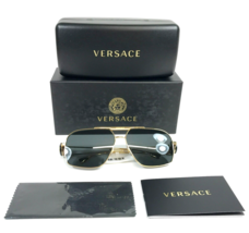 Versace Sunglasses MOD.2269 1002/87 Gold Aviator Frames w/ Gray Lenses 62-13-130 - £184.94 GBP