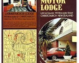 Latimer Motor Lodge Brochure &amp; Postcard Christchurch New Zealand 1960&#39;s - $18.81