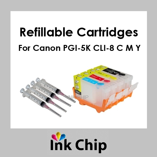 PGI-5PK CLI-8C CLI-8M CLI-8Y RefillableIn Cartridges Canon  - $16.80