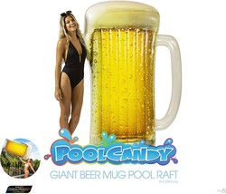 72 in Giant Beer Mug Beach &amp; Pool Inflatable Raft Float Brand New - £35.83 GBP