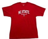 North Carolina State NC State Wolfpack Red 2XL T Shirt Embroidered Sewn OVB - $14.73