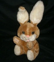 12&quot; Vintage 1981 R Dakin Baby Brown Bunny Rabbit Girl Stuffed Animal Plush Toy - $23.75