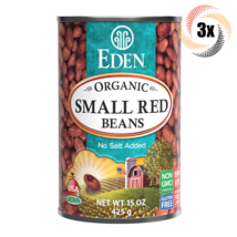 3x Cans Eden Foods Organic Small Red Beans | 15oz | No Salt Added | Non GMO - £16.73 GBP
