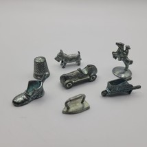 Monopoly Original Replacement Pieces Tokens Metal 1974 Car Cowboy Dog Thimble - £6.80 GBP