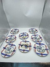 French Ramuntcho Faienceries de Sarreguemines Dessert/Salad plates Set Of 8 - $159.95