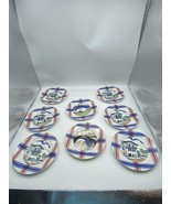 French Ramuntcho Faienceries de Sarreguemines Dessert/Salad plates Set Of 8 - $219.37 CAD