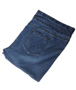 Woman Within Women&#39;s Capri Pull On Denim Pants Petite Size 28W Solid Blue - €23,79 EUR