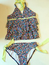 Swimsuit JUSTICE Girls 2 pc. Floral Tankini Sz 10 Only worn a few times (T) - £15.75 GBP