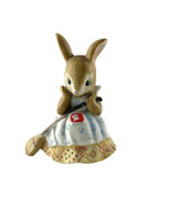 Lefton China Bunny Sweeping Figurine with Apron and Broom 00303 - £21.99 GBP
