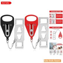 Stainless Steel Portable Door Lock - 2 Pack for Travel Security &amp; Peace ... - $24.70