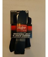 Rawlings Baseball Elastic Belt and Sock Combo COLOR Navy Blue Size SMALL... - €16,14 EUR