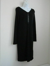 NWT PIAZZA SEMPIONE Black Long Sleeve Jersey Lucite Detail Dress 42/8 - $193.99