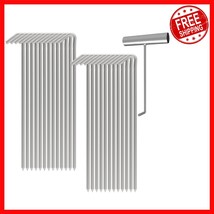 Ultimate 9-Inch Tent Stakes with T Hook - 25 Heavy Duty Galvanized Steel... - $36.85