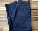 Vintage JC Penney Big Mac Men’s Orange Thread Dark Wash Carpenter Jeans ... - $70.29