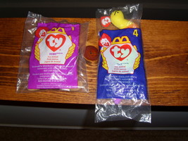 McDonald&#39;s beanie babies lot of 2 #1 and #4 happy meal toys - $4.50