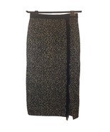 New Essentiel Antwerp Fringed Jacquard Pencil Skirt SIZE 6 Black &amp; Gold ... - $49.23 CAD