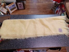 Vintage Glen Cree 100% Mohair Scotland Scarf Shawl Cream 20" x 60" - $39.59