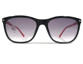 Candies Sonnenbrille CA1017 01C Schwarz Rot Quadrat Rahmen mit Violett Gläser - $27.69