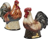 Gilded Rooster 23666 Ceramic 3D Salt &amp; Pepper Set Susan Winget - $22.77