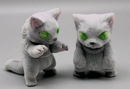 Max Toy Flocked Silvery-Gray Small Nekoron and Nyagira - Monster Boogie image 3