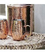 Pack Of 6 Moscow Mule Copper Stainless Steel Hammered Barrel Cup Mug Gol... - €77,21 EUR