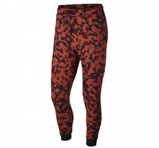 Nike Men Sportswear Tech Fleece Jogger Red And Black Camo CJ5981-603 Size XL - £57.08 GBP