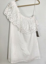 Chelsea 28 White Eyelet One shoulder Peasant Prairie Festival Hippie Dre... - £23.25 GBP