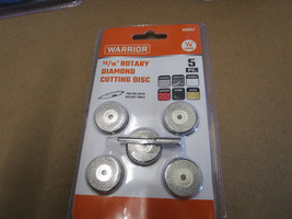 Warrior Diamond Rotary Cutting Discs 5 Count Pack 1/8&quot; Shank - £7.55 GBP