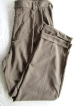 Izod pants men&#39;s 38x32 brown cuffs pleated - $11.71