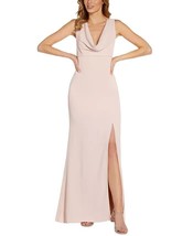 ADRIANNA PAPELL Women&#39;s Sleeveless Cowl-Neck High-Slit Gown Blush Size 6 $139 - £36.62 GBP