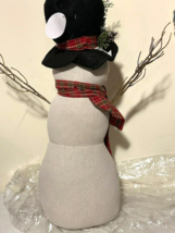 Frost Hat Plaid Scarf Snowman- 22 inch tall image 6