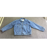 Vintage Marlboro Jacket Mens Large Blue Denim Jean Trucker Coat Button U... - $563.55 MXN