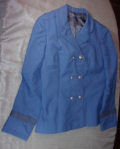 Authorized Usafa Cadet Rotc Dress Blue Jacket Summer Womens Size 11 Long - £50.96 GBP